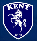 Youth  Kent Cricket T-Shirt Horse And Est 1870 Navy Unisex Kids Cotton Top