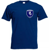 Youth  Kent Cricket T-Shirt Horse And Est 1870 Navy Unisex Kids Cotton Top
