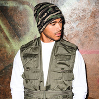 Jungle Camo Cuffed Beanie Hat