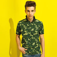 Camo piqué polo - Green