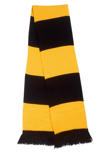 Gold & Black Traditional Retro Football Bar Scarf