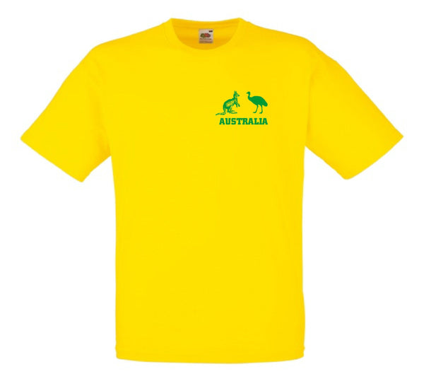 Australia Australian Yellow Cricket Supporters T-Shirt - Sizes Small to 3XL