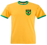 Brazil / Brasil Retro Style Football Soccer T-Shirt