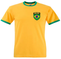 Brazil / Brasil Retro Style Football Soccer T-Shirt