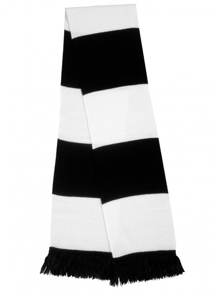 Black & White Traditional Retro Football Bar Scarf