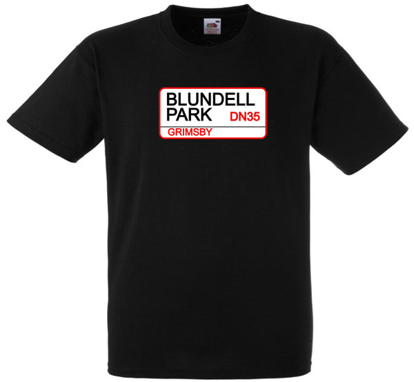 Grimsby FC Blundell Park Street Sign Football Club Soccer T-Shirt - Sizes Small to 5XL