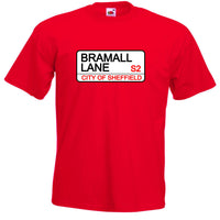 Sheffield United Bramall Lane Street Sign Football Club Soccer T-Shirt - Sizes Small to 5XL