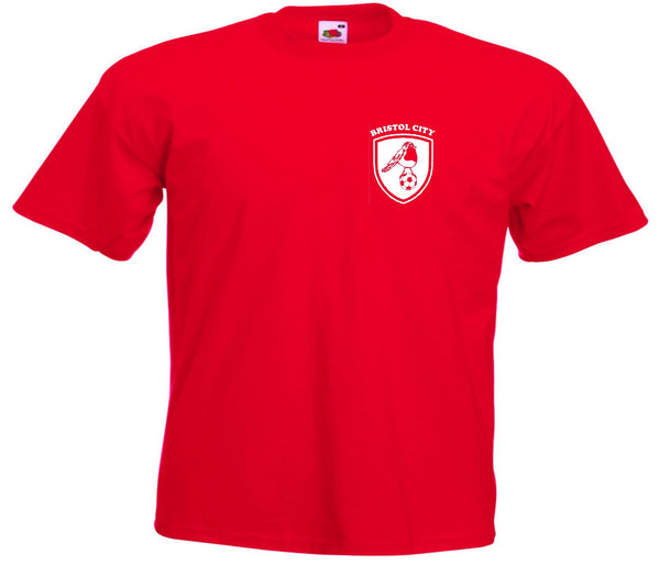 Kids Bristol City FC Soccer Football T-Shirt - Sizes 1/2 to 12/13