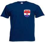 Kids Navy Croatia Croatian FC Retro Style Football Club Soccer - Sizes 3/4 to 12/13