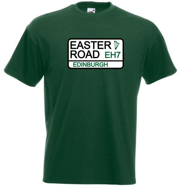 Hibernian FC Easter Road Street Sign Football Club FC Soccer T-Shirt - Sizes Small to 3XL