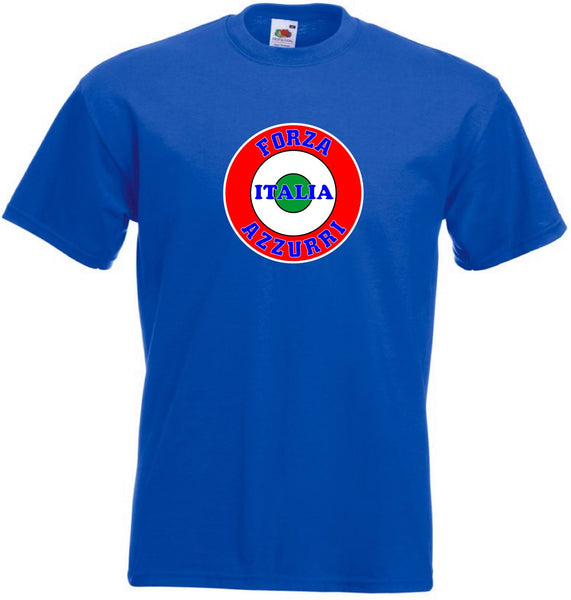 Italy Italian Italia National Football Team Forza Azzurri T-Shirt - Sml to 3XL