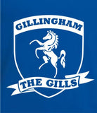 Gillingham FC The Gills Retro Football Club Shield T-shirt - All Sizes Available