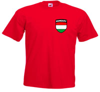Kids Hungary Shield Flag Soccer Football T-Shirt