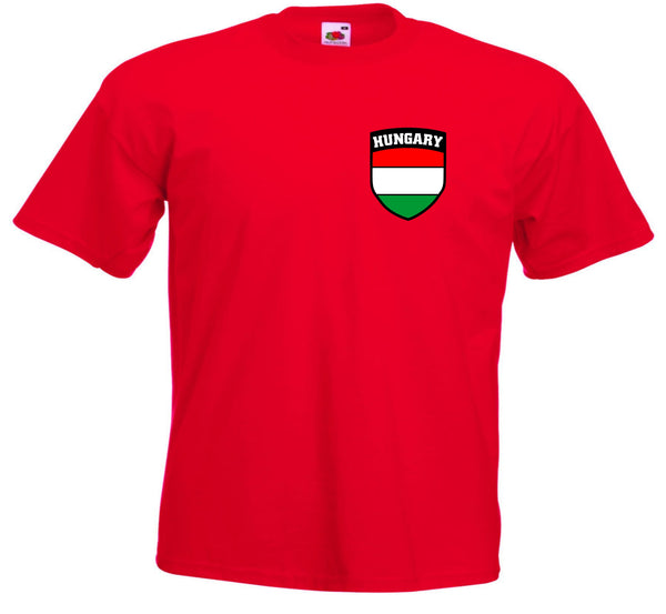 Kids Hungary Shield Flag Soccer Football T-Shirt
