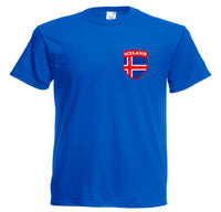 Kids Iceland Shield Flag Soccer Football T-Shirt