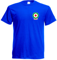 Italy Italian Italia Kids Youth Mod Flag Football T-shirt  - Sizes 3/4 to 12/13