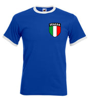Italy Italian Italia Retro Style Flag shield T-shirt - All Sizes Available