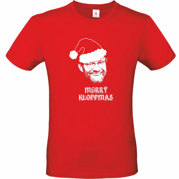 Merry Kloppmas Christmas Jurgen Klopp Football Club Ladies Fitted T-Shirt