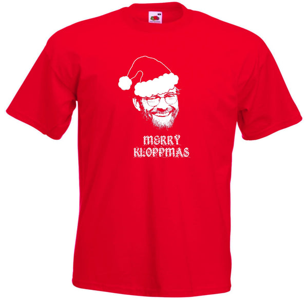 A Merry Kloppmas Christmas Jurgen Klopp Football Club T-Shirt - Sizes Small to 5XL