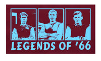 Legends Bobby Moore Hurst Peters Of West Ham Football Soccer T-Shirt - All Sizes - Small To 5XL