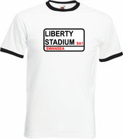 Swansea Liberty Stadium Retro Style Football Ground T-Shirt