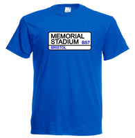 Bristol Rovers FC Memorial Stadium Street Sign Football Club T-Shirt - Sizes Small to 5XL