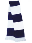 Navy & White Traditional Retro Football Bar Scarf