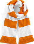 Orange & White Football / Soccer / Rugby Club Retro Bar Scarf