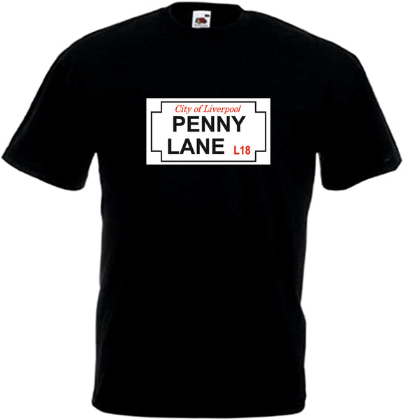 Classic Penny Lane Street Sign T-Shirt Sizes Small To 5XL