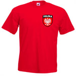 Kids Polish Poland Football Soccer Team Red Polska T-Shirt