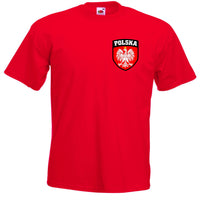 Kids Polish Poland Football Soccer Team Red Polska T-Shirt