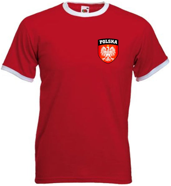 Poland Polska Polish Crest Football Soccer National Team Retro T-Shirt - All Sizes Available