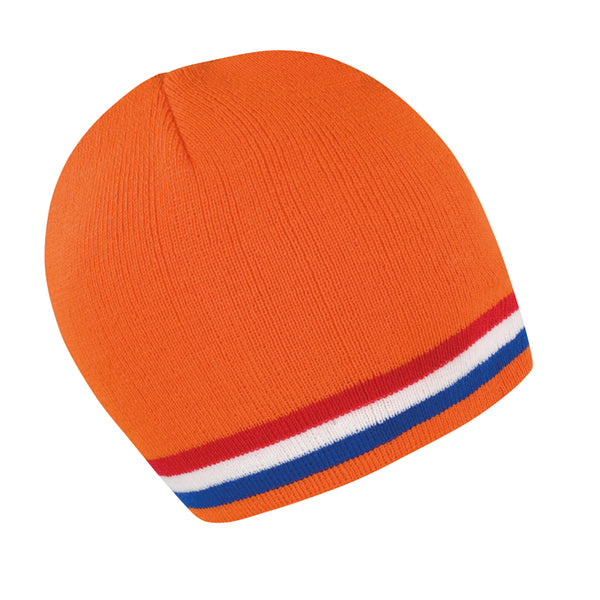 Holland Orange / White / Red / Blue Beanie Hat