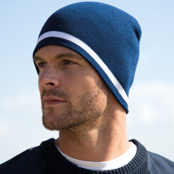 Scotland Navy / White National Football Team Beanie Hat