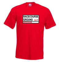 Youth Kids Wrexham Home Racecourse Ground Street Sign Football T-Shirt