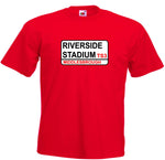 Middlesbrough Riverside Stadium Street Sign Football T-Shirt - Sizes Small to 5XL