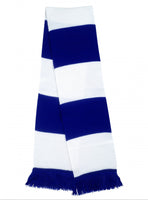 Royal blue & White Traditional Retro Football Bar Scarf