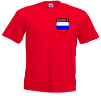 Kids Russia Russian Crest Football Soccer National Team Red T-Shirt