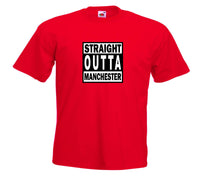 Kids Youth Straight Outta Manchester Red T-Shirt