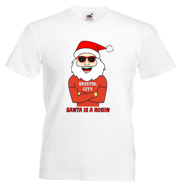 Bristol City Santa is a Robin Christmas Youth Kids T-Shirt
