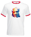 Bill Shankly Image Ringer Retro Style T-Shirt - Sizes Small to 3XL
