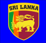 Sri Lanka Flag Shield Crest Cricket Supporters T-Shirt  - Small to 5XL