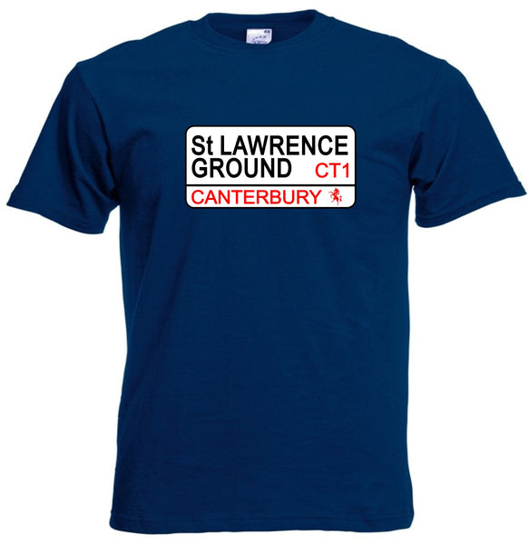 Kids St Lawrence Ground Canterbury Kent Cricket Club Street Sign T-Shirt