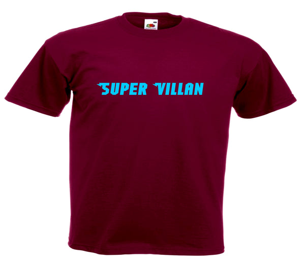 Kids Youth Super Villan Aston Villa FC Supporters Football T-Shirt - Sizes 3/4 to 12/13