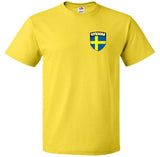 Sweden Swedish Swede Sverige Yellow Football Soccer T-Shirt - Small to 3XL