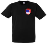 Kids Black USA United States Of America Supporters Leisure T-Shirt