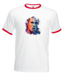 Virgil Van Dijk Image Ringer Retro Style T-Shirt - Sizes Small to 3XL