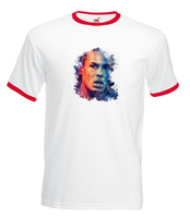 Virgil Van Dijk Image Ringer Retro Style T-Shirt - Sizes Small to 3XL