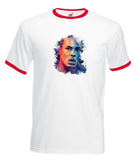 Virgil Van Dijk Image Ringer Retro Style T-Shirt - Sizes Small to 3XL