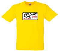 Watford FC Vicarage Road Street Sign Football Club Soccer T-Shirt - Sizes Small to 3XL